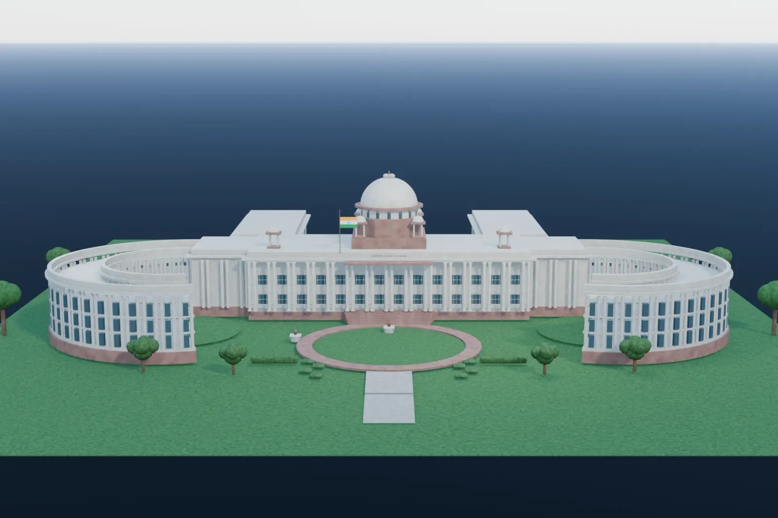 Architectural rendering of the Supreme Court of India